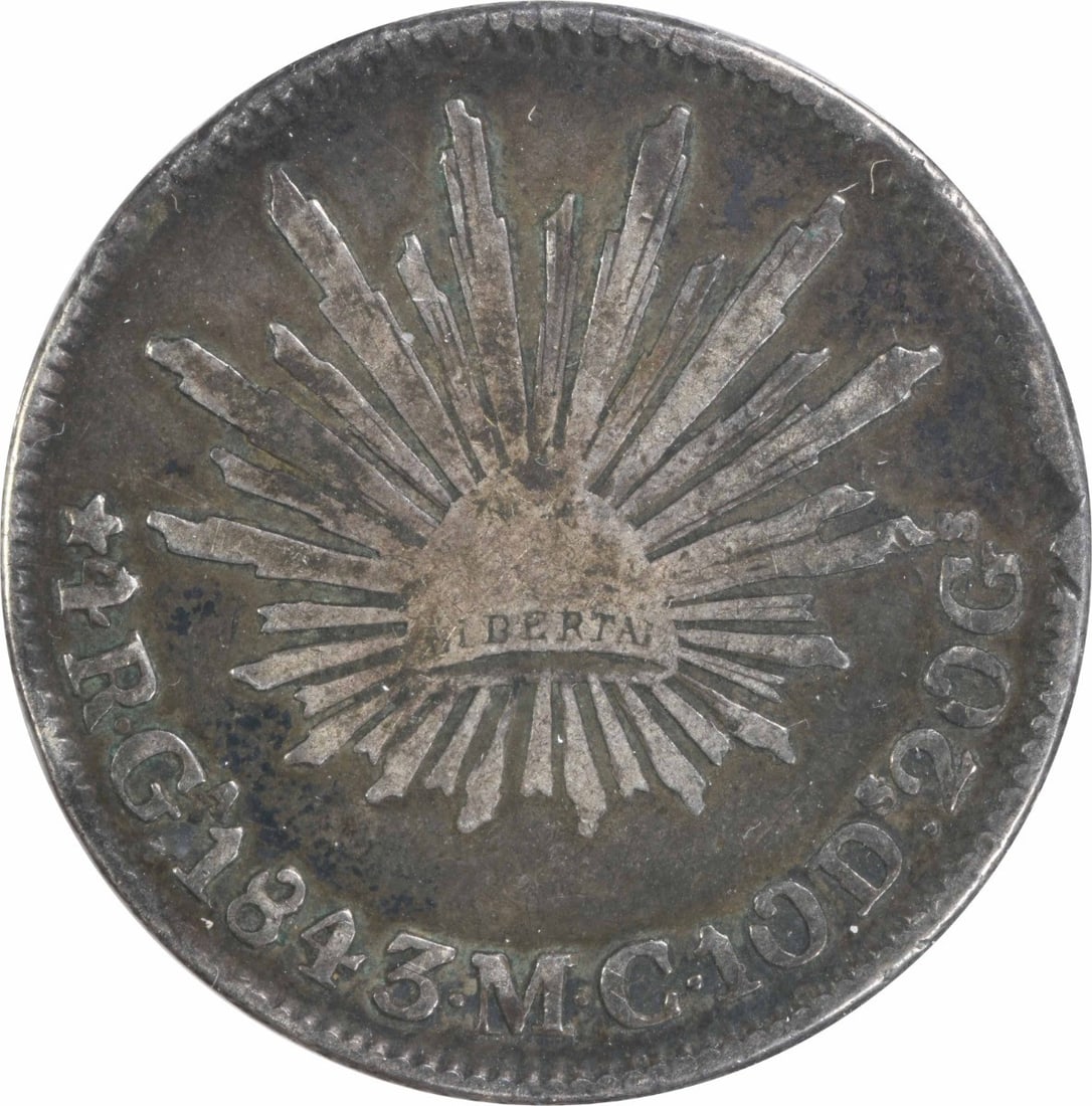 Mexico 1843 4 Reales Ga MC KM375.2 VF Uncertified Coin (1 of 2)