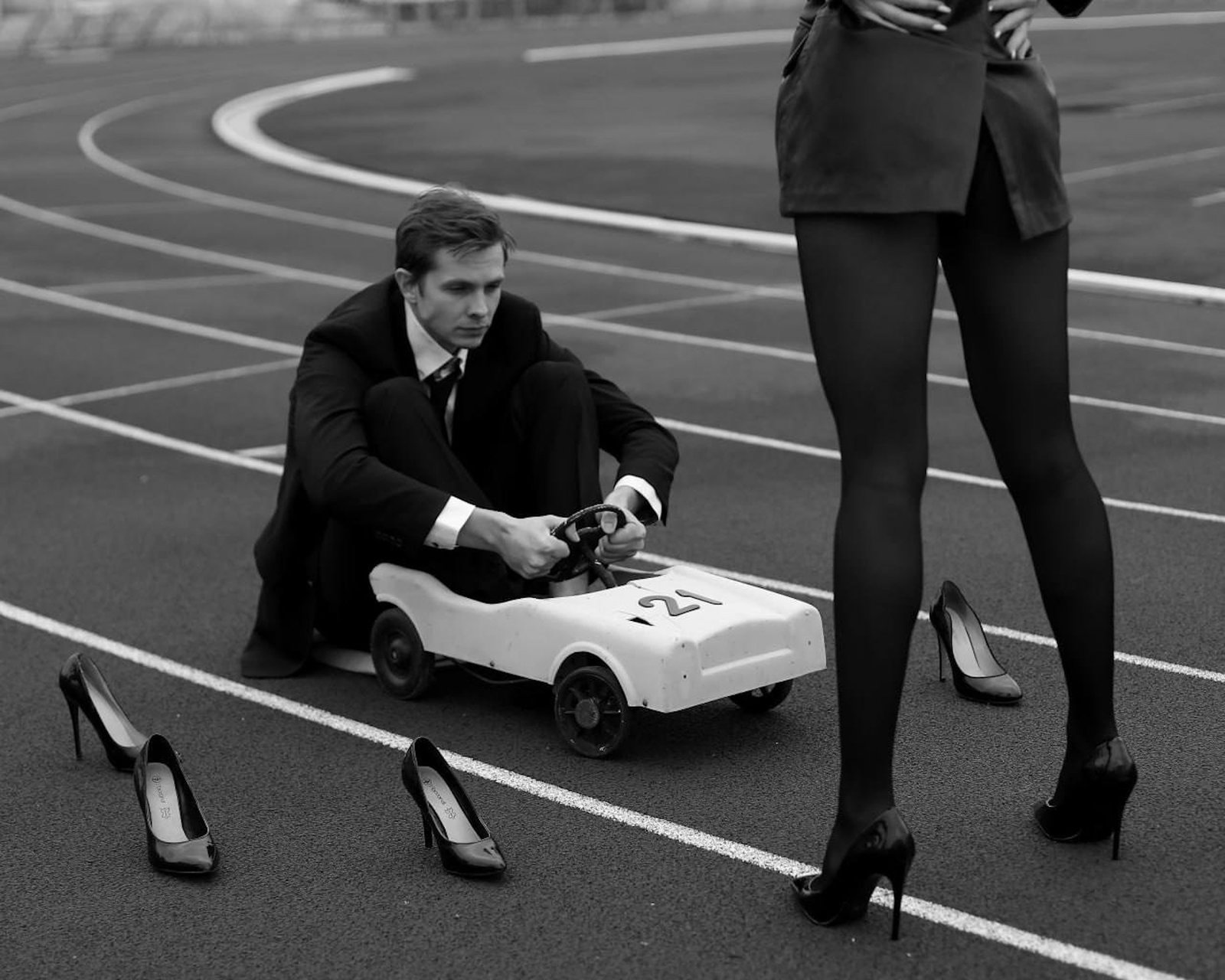 Olha Stepanian Speed 2 black and white photo 31 x 39 edition 1 of 7: Olha Stepanian Speed 2 black and white photo 31 x 39 edition 1 of 7 "Speed 2" is a black and white contemporary photograph by Olha Stepanian, created in 2023. This limited edition work is printed on E