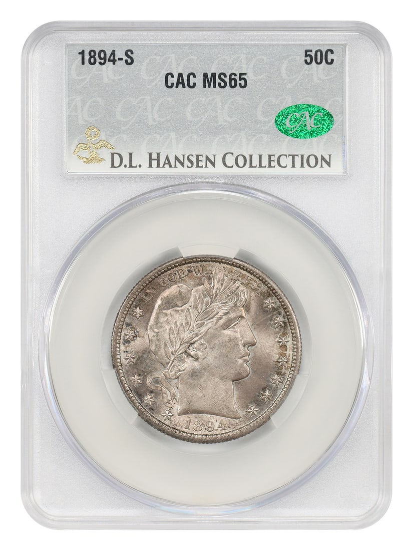 1894-S Barber Half Dollar 50C CACG MS65 ex D.L. Hansen (1 of 4)