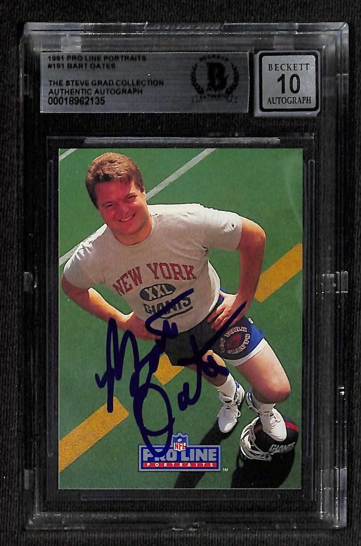 1991 Pro Line Portraits Bart Oates autographed Beckett slabbed card (1 of 1)