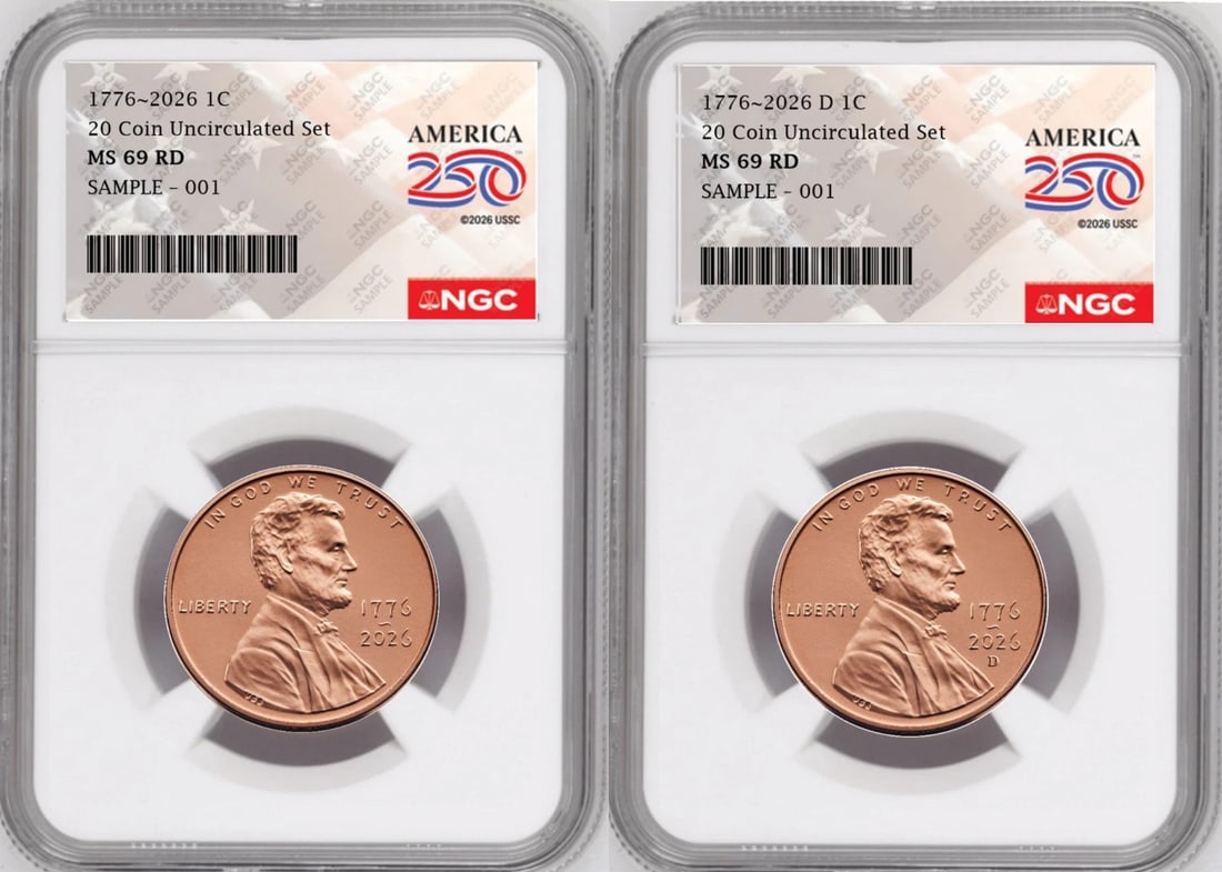 NGC MS69 2026 Philadelphia Lincoln Shield Small Cent 2 Coin Set: NGC MS69 2026 Philadelphia Lincoln Shield Small Cent 2 Coin Set NGC-certified 2026 Lincoln Shield Small Cent 2-coin set featuring Philadelphia and Denver issues. The coins are listed in MS69 grade wit