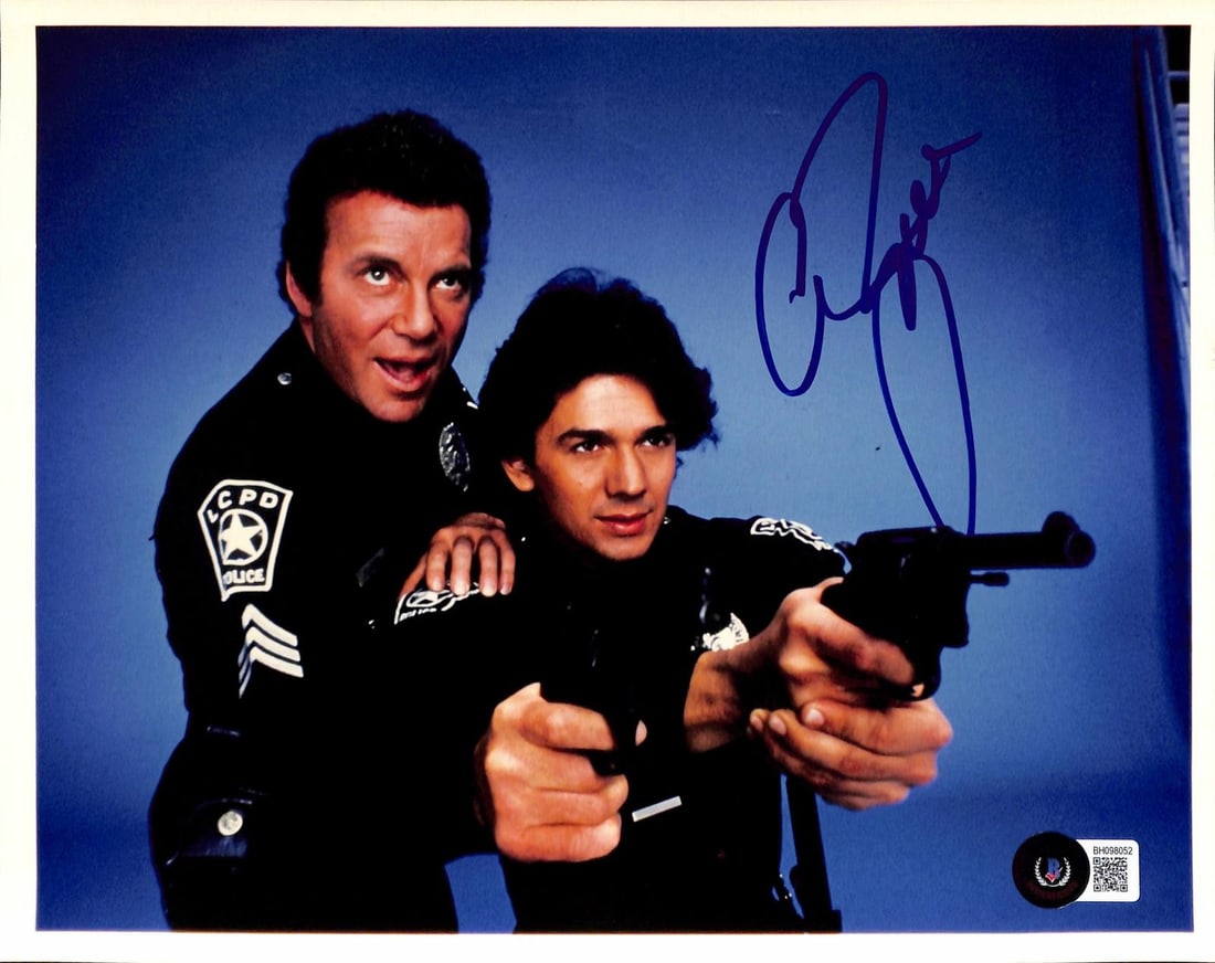 Beckett Certified Adrian Zmed 8x10 TJ Hooker Autographed Photo (1 of 1)