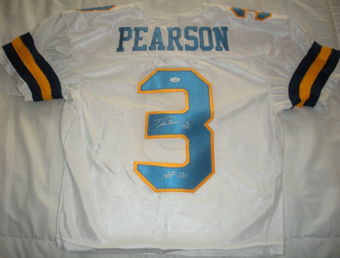 Official Wilson Tulsa Golden Cane Jersey signed by Drew Pearson JSA COA: Official Wilson Tulsa Golden Cane Jersey signed by Drew Pearson JSA COA Pre-owned official licensed Wilson football jersey signed by Drew Pearson. This original jersey is accompanied by JSA/COA docume