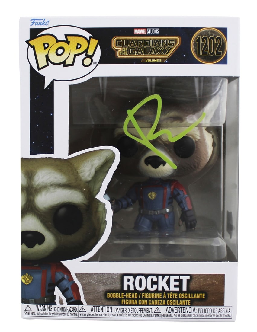 Signed Rocket #1202 Funko Pop by Bradley Cooper Beckett Authenticated (1 of 7)