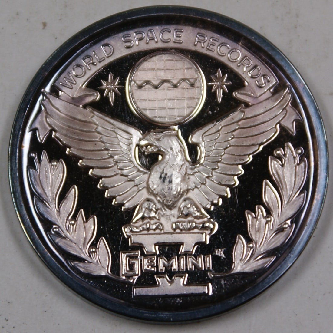 American Men in Space Gemini 5 Silver Commemorative Medal (1 of 2)