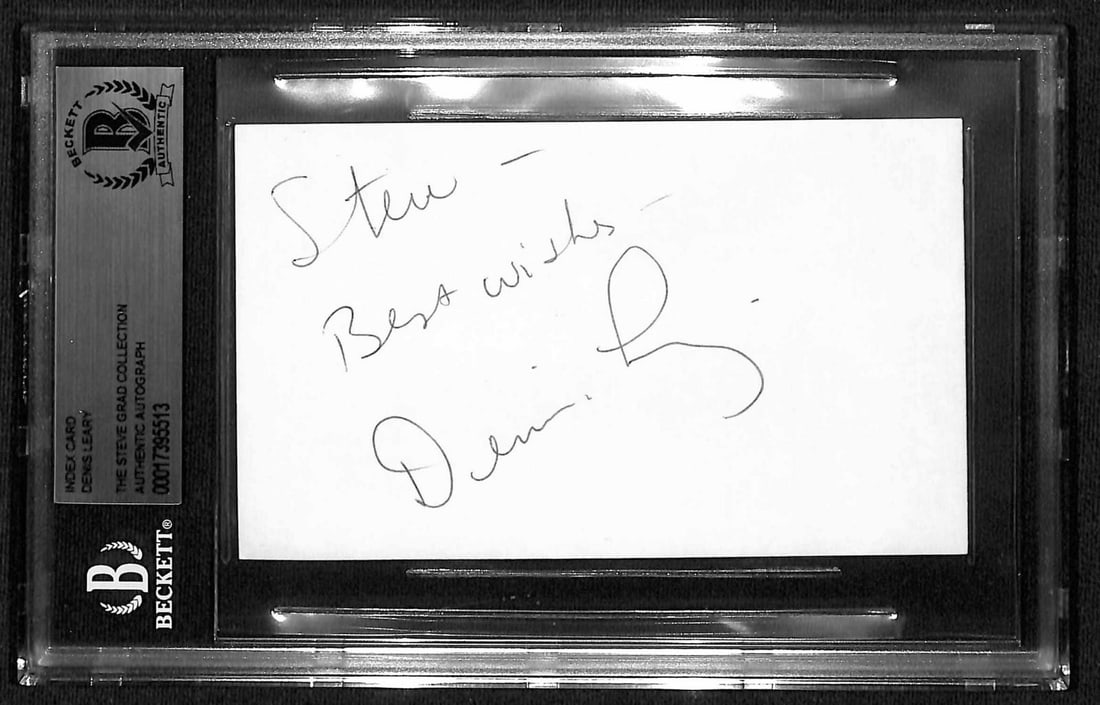 Beckett Certified Denis Leary Autographed Index Card (1 of 1)