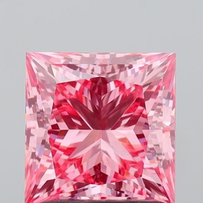 Loose Diamond - PRINCESS 1.52ct Fancy Vivid Pink VS2: Loose Diamond - PRINCESS 1.52ct Fancy Vivid Pink VS2 Source: This is a real non-mined Diamond that has been grown in a lab Shape: PRINCESS Carats: 1.52 Color: Fancy Vivid Pink Certification: IGI