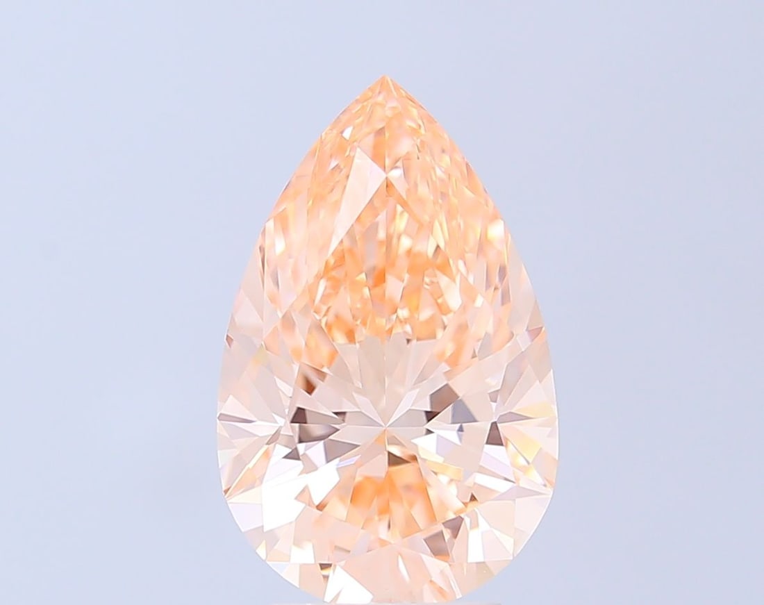 Loose Diamond - PEAR 5.08ct Fancy Intense Pink Orange VVS2: Loose Diamond - PEAR 5.08ct Fancy Intense Pink Orange VVS2 Source: This is a real non-mined Diamond that has been grown in a lab Shape: PEAR Carats: 5.08 Color: Fancy Intense Pink Orange Certification