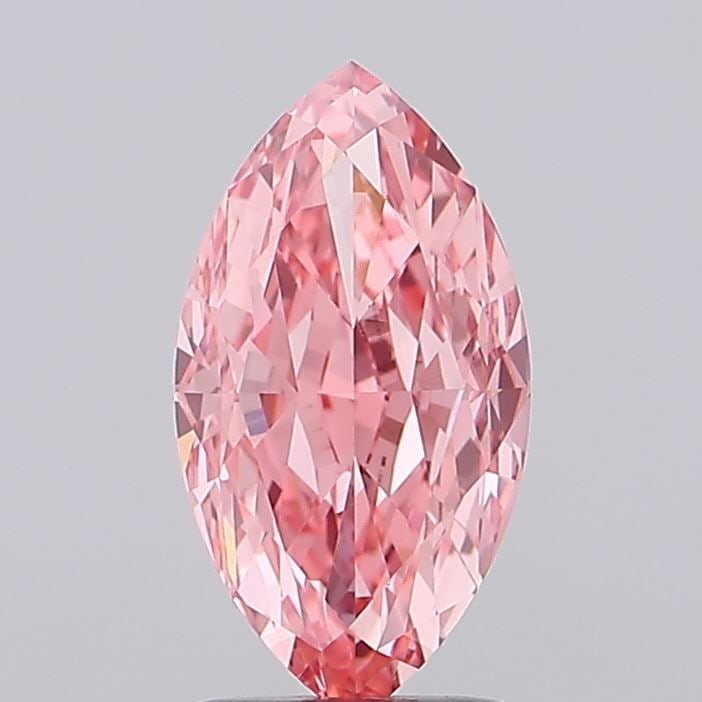 Loose Diamond - MARQUISE 2.59ct Fancy Vivid Pink VS1: Loose Diamond - MARQUISE 2.59ct Fancy Vivid Pink VS1 Source: This is a real non-mined Diamond that has been grown in a lab Shape: MARQUISE Carats: 2.59 Color: Fancy Vivid Pink Certification: IGI