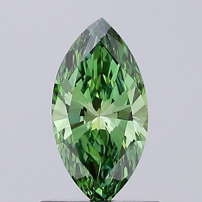 Loose Diamond - MARQUISE 0.71ct Fancy Vivid Green VVS2: Loose Diamond - MARQUISE 0.71ct Fancy Vivid Green VVS2 Source: This is a real non-mined Diamond that has been grown in a lab Shape: MARQUISE Carats: 0.71 Color: Fancy Vivid Green Certification: IGI