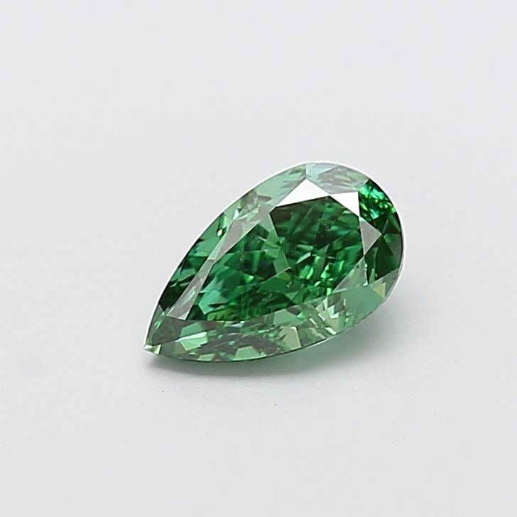 Loose Diamond - PEAR 1.04ct Fancy Vivid Green VVS2: Loose Diamond - PEAR 1.04ct Fancy Vivid Green VVS2 Source: This is a real non-mined Diamond that has been grown in a lab Shape: PEAR Carats: 1.04 Color: Fancy Vivid Green Certification: IGI Video: