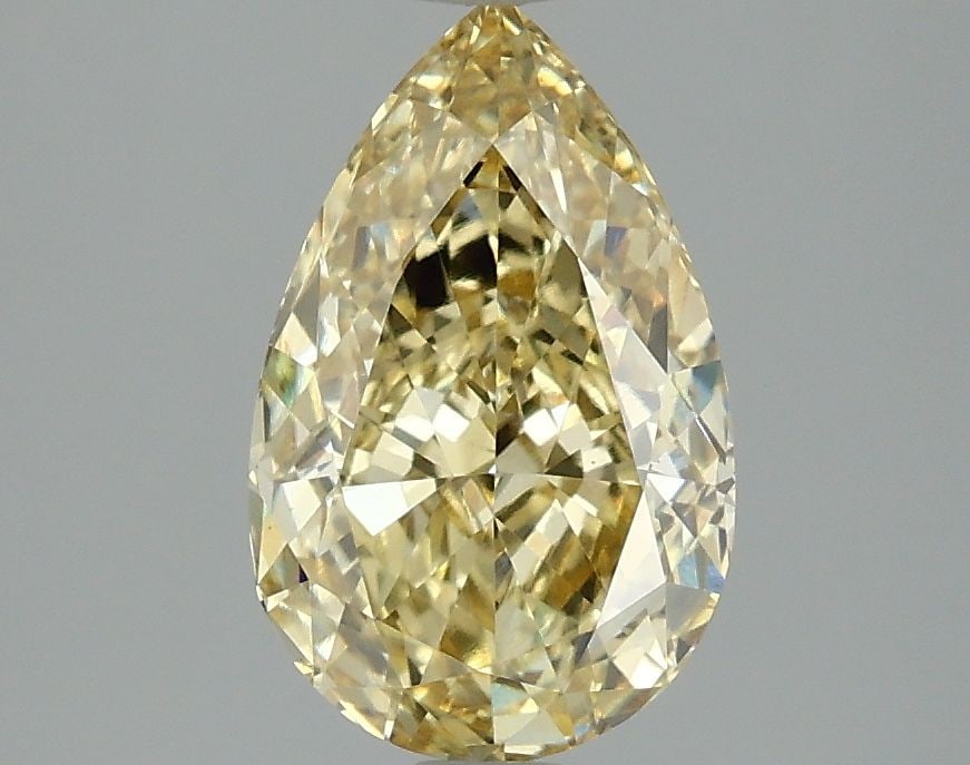 Loose Diamond - PEAR 1.98ct Fancy Intense Yellow VVS2: Loose Diamond - PEAR 1.98ct Fancy Intense Yellow VVS2 Source: This is a real non-mined Diamond that has been grown in a lab Shape: PEAR Carats: 1.98 Color: Fancy Intense Yellow Certification: IGI Vide