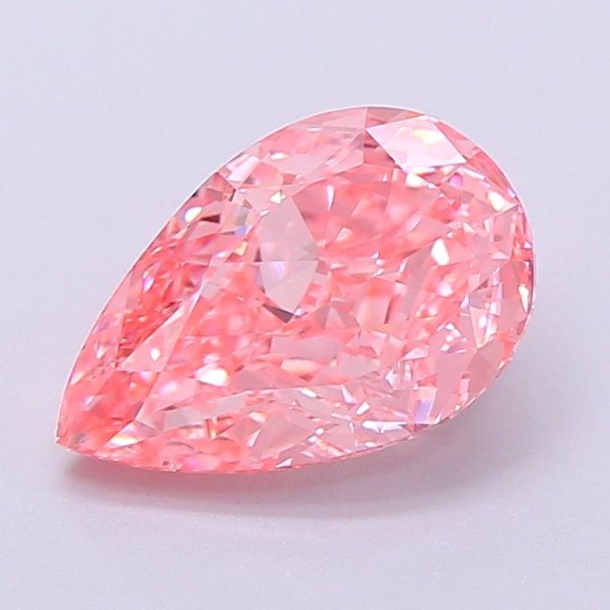 Loose Diamond - PEAR 1.52ct Fancy Vivid Pink VS1: Loose Diamond - PEAR 1.52ct Fancy Vivid Pink VS1 Source: This is a real non-mined Diamond that has been grown in a lab Shape: PEAR Carats: 1.52 Color: Fancy Vivid Pink Certification: IGI Video: