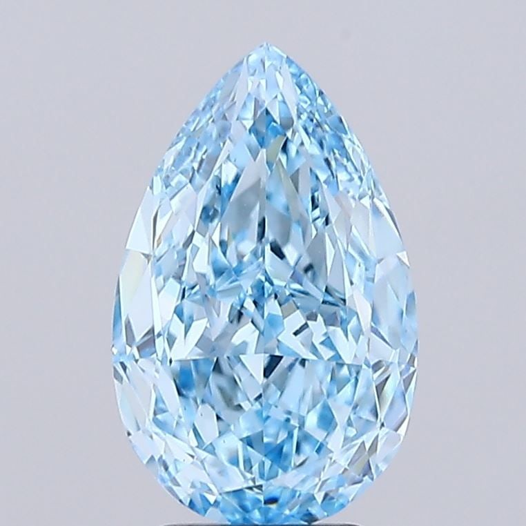 Loose Diamond - PEAR 3.36ct Fancy Vivid Blue VS1: Loose Diamond - PEAR 3.36ct Fancy Vivid Blue VS1 Source: This is a real non-mined Diamond that has been grown in a lab Shape: PEAR Carats: 3.36 Color: Fancy Vivid Blue Certification: IGI Video: