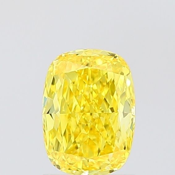 Loose Diamond - CUSHION MODIFIED 1.03ct Fancy Vivid Yellow VS1: Loose Diamond - CUSHION MODIFIED 1.03ct Fancy Vivid Yellow VS1 Source: This is a real non-mined Diamond that has been grown in a lab Shape: CUSHION MODIFIED Carats: 1.03 Color: Fancy Vivid Yellow Cert