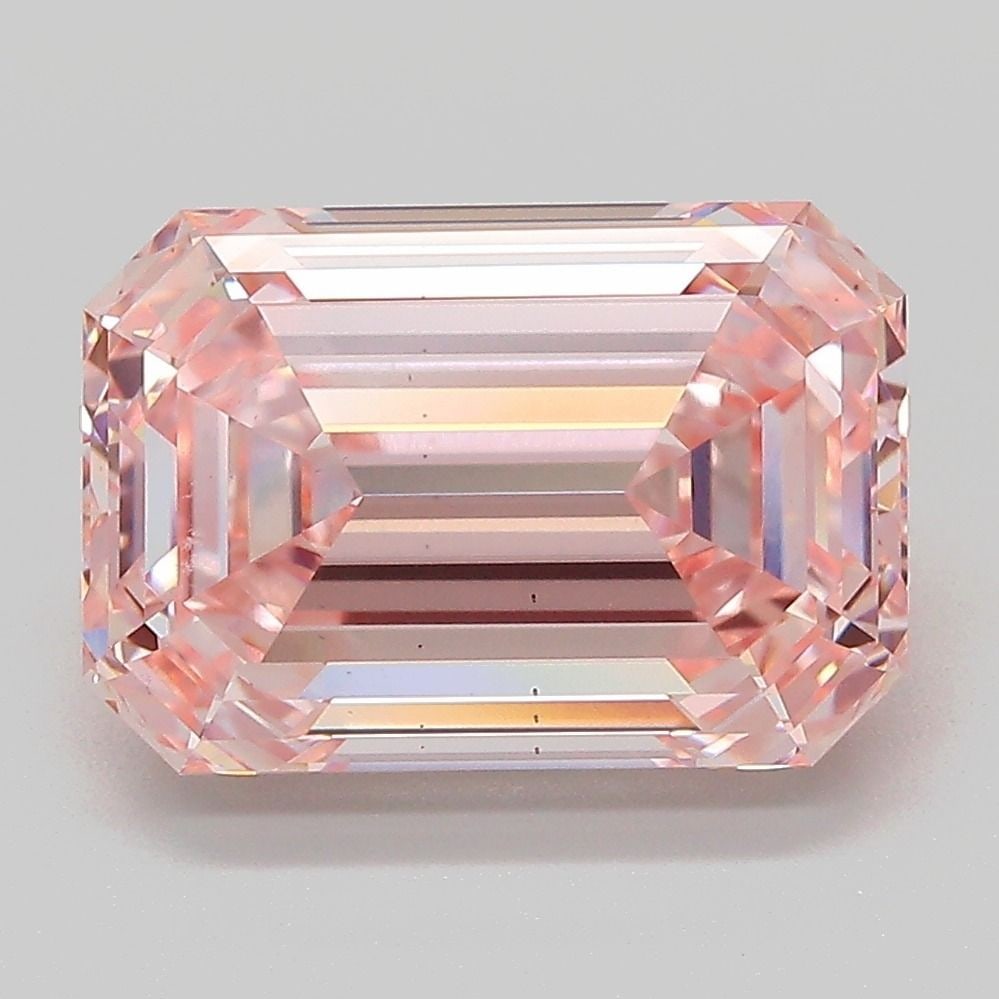 Loose Diamond - EMERALD 5.01ct Fancy Intense Pink VS2: Loose Diamond - EMERALD 5.01ct Fancy Intense Pink VS2 Source: This is a real non-mined Diamond that has been grown in a lab Shape: EMERALD Carats: 5.01 Color: Fancy Intense Pink Certification: IGI