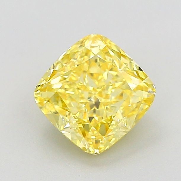 Loose Diamond - CUSHION MODIFIED 1.05ct Fancy Intense Yellow VS1: Loose Diamond - CUSHION MODIFIED 1.05ct Fancy Intense Yellow VS1 Source: This is a real non-mined Diamond that has been grown in a lab Shape: CUSHION MODIFIED Carats: 1.05 Color: Fancy Intense Yellow