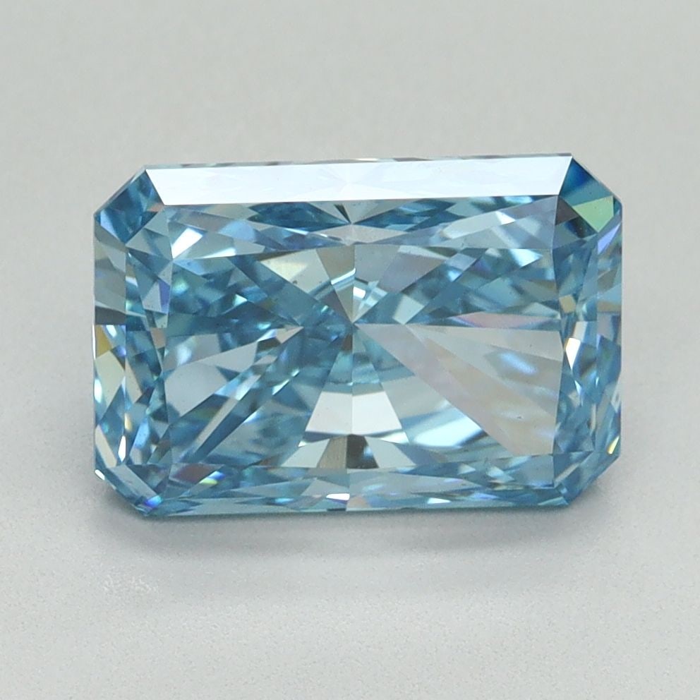 Loose Diamond - RADIANT 3.08ct Fancy Vivid Blue VS1: Loose Diamond - RADIANT 3.08ct Fancy Vivid Blue VS1 Source: This is a real non-mined Diamond that has been grown in a lab Shape: RADIANT Carats: 3.08 Color: Fancy Vivid Blue Certification: IGI Video: