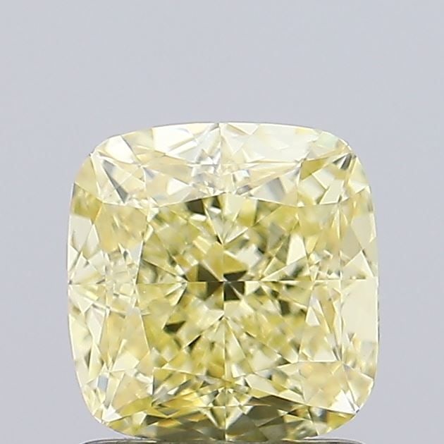 Loose Diamond - CUSHION MODIFIED 1.3ct Fancy Intense Yellow VVS2: Loose Diamond - CUSHION MODIFIED 1.3ct Fancy Intense Yellow VVS2 Source: This is a real non-mined Diamond that has been grown in a lab Shape: CUSHION MODIFIED Carats: 1.3 Color: Fancy Intense Yellow C