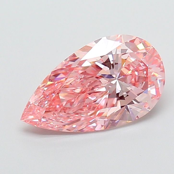 Loose Diamond - PEAR 2.35ct Fancy Vivid Pink VS2: Loose Diamond - PEAR 2.35ct Fancy Vivid Pink VS2 Source: This is a real non-mined Diamond that has been grown in a lab Shape: PEAR Carats: 2.35 Color: Fancy Vivid Pink Certification: IGI Video: