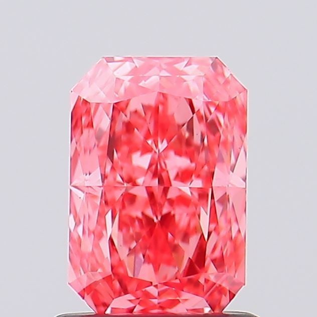 Loose Diamond - RADIANT 1.08ct Fancy Vivid Pink VS1: Loose Diamond - RADIANT 1.08ct Fancy Vivid Pink VS1 Source: This is a real non-mined Diamond that has been grown in a lab Shape: RADIANT Carats: 1.08 Color: Fancy Vivid Pink Certification: IGI Video: