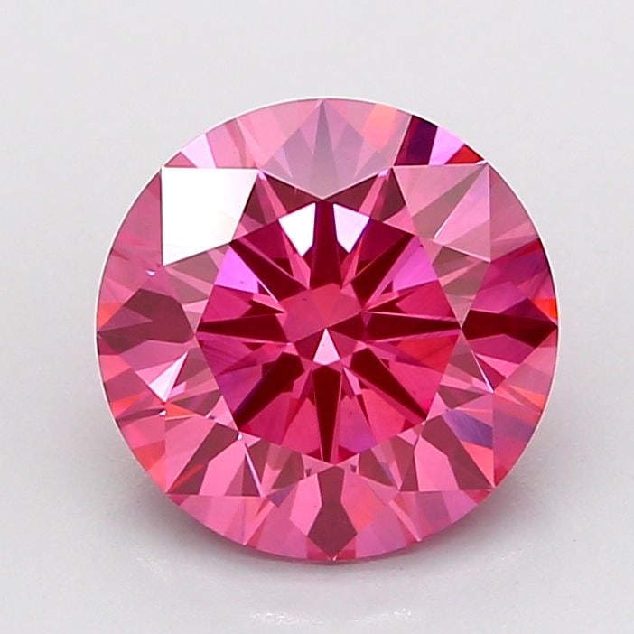 Ideal Loose Diamond - ROUND 3.09ct Fancy Vivid Pink VS2: Ideal Loose Diamond - ROUND 3.09ct Fancy Vivid Pink VS2 Source: This is a real non-mined Diamond that has been grown in a lab Shape: ROUND Carats: 3.09 Color: Fancy Vivid Pink Certification: IGI Video
