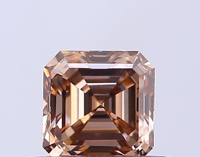 Loose Diamond - ASSCHER 0.55ct Fancy Light Brown VS2: Loose Diamond - ASSCHER 0.55ct Fancy Light Brown VS2 Source: This is a real non-mined Diamond that has been grown in a lab Shape: ASSCHER Carats: 0.55 Color: Fancy Light Brown Certification: IGI
