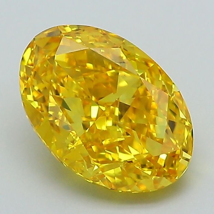 Loose Diamond - OVAL 2.06ct Fancy Vivid Yellow VS1: Loose Diamond - OVAL 2.06ct Fancy Vivid Yellow VS1 Source: This is a real non-mined Diamond that has been grown in a lab Shape: OVAL Carats: 2.06 Color: Fancy Vivid Yellow Certification: IGI Video: