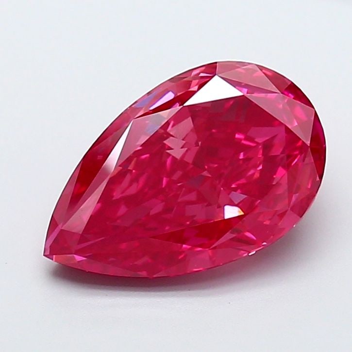 Loose Diamond - PEAR 4.08ct Fancy Vivid Reddish Pink VVS2 (1 of 1)