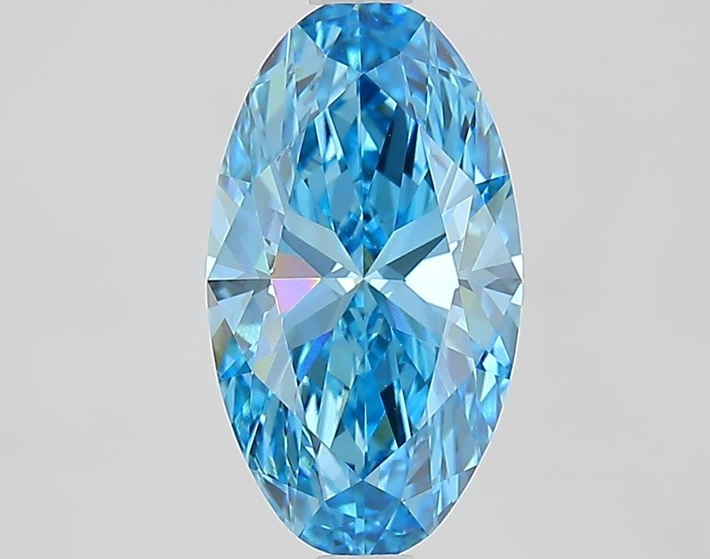 Loose Diamond - OVAL 2.07ct Fancy Vivid Blue VVS2: Loose Diamond - OVAL 2.07ct Fancy Vivid Blue VVS2 Source: This is a real non-mined Diamond that has been grown in a lab Shape: OVAL Carats: 2.07 Color: Fancy Vivid Blue Certification: IGI Video: