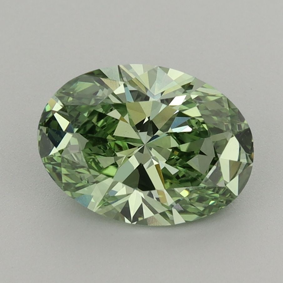 Loose Diamond - OVAL 1.94ct Fancy Vivid Green VS1: Loose Diamond - OVAL 1.94ct Fancy Vivid Green VS1 Source: This is a real non-mined Diamond that has been grown in a lab Shape: OVAL Carats: 1.94 Color: Fancy Vivid Green Certification: IGI Video: