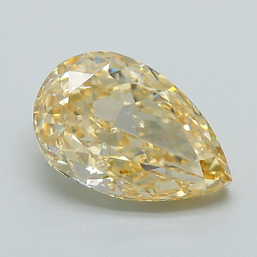 Loose Diamond - PEAR 3.07ct Fancy Intense Yellow VS1: Loose Diamond - PEAR 3.07ct Fancy Intense Yellow VS1 Source: This is a real non-mined Diamond that has been grown in a lab Shape: PEAR Carats: 3.07 Color: Fancy Intense Yellow Certification: IGI Video