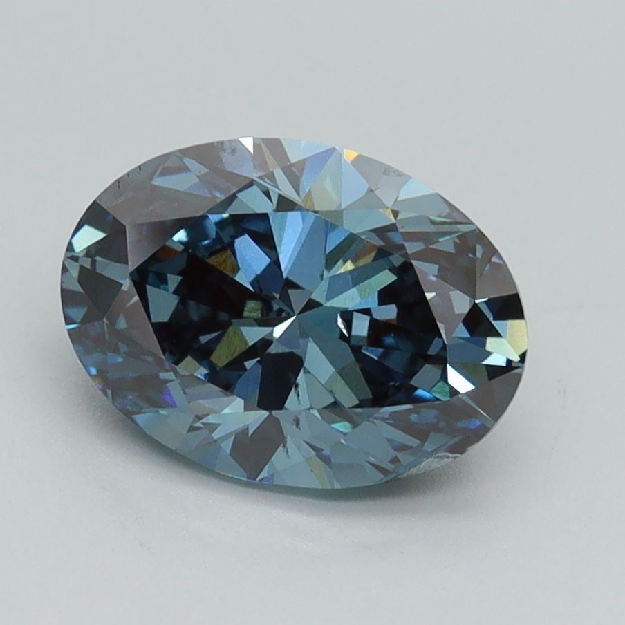 Loose Diamond - OVAL 1.7ct Fancy Vivid Blue SI1: Loose Diamond - OVAL 1.7ct Fancy Vivid Blue SI1 Source: This is a real non-mined Diamond that has been grown in a lab Shape: OVAL Carats: 1.7 Color: Fancy Vivid Blue Certification: IGI Video: