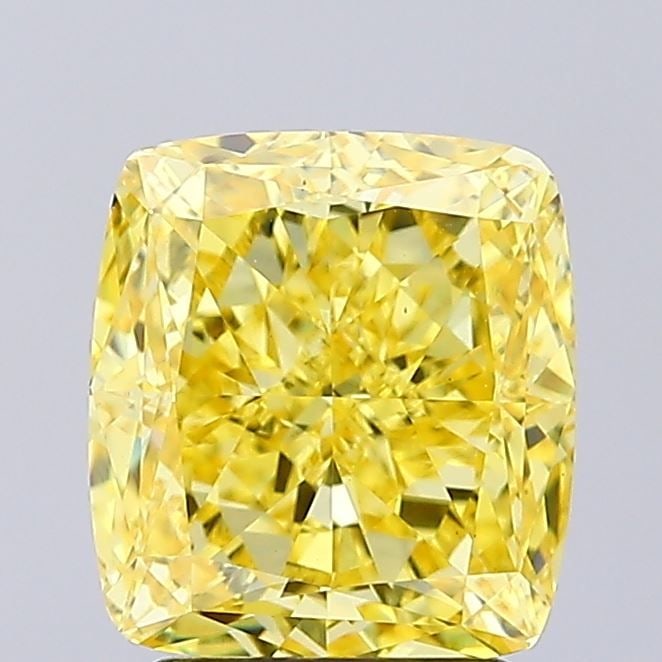 Loose Diamond - CUSHION MODIFIED 2.72ct Fancy Intense Yellow VS1: Loose Diamond - CUSHION MODIFIED 2.72ct Fancy Intense Yellow VS1 Source: This is a real non-mined Diamond that has been grown in a lab Shape: CUSHION MODIFIED Carats: 2.72 Color: Fancy Intense Yellow 