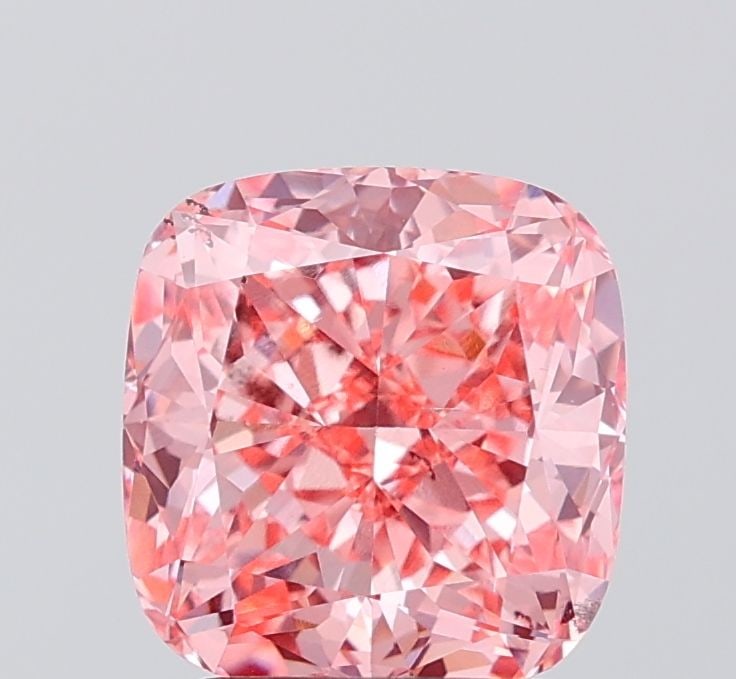 Loose Diamond - CUSHION MODIFIED 3.0ct Fancy Vivid Pink SI1: Loose Diamond - CUSHION MODIFIED 3.0ct Fancy Vivid Pink SI1 Source: This is a real non-mined Diamond that has been grown in a lab Shape: CUSHION MODIFIED Carats: 3.0 Color: Fancy Vivid Pink Certificat