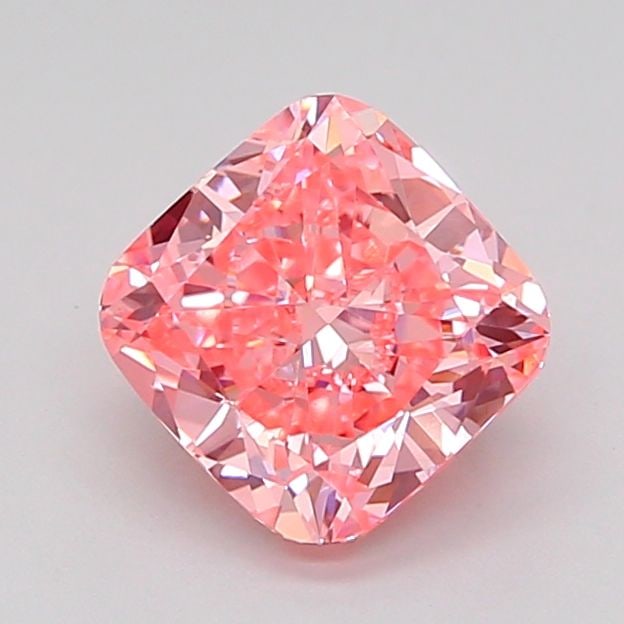 Loose Diamond - CUSHION MODIFIED 1.41ct Fancy Vivid Pink VVS2: Loose Diamond - CUSHION MODIFIED 1.41ct Fancy Vivid Pink VVS2 Source: This is a real non-mined Diamond that has been grown in a lab Shape: CUSHION MODIFIED Carats: 1.41 Color: Fancy Vivid Pink
