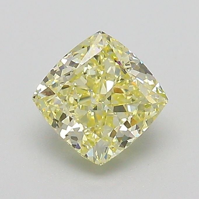 Loose Diamond - CUSHION MODIFIED 1.0ct Fancy Yellow VVS2: Loose Diamond - CUSHION MODIFIED 1.0ct Fancy Yellow VVS2 Source: This is a real non-mined Diamond that has been grown in a lab Shape: CUSHION MODIFIED Carats: 1.0 Color: Fancy Yellow Certification: