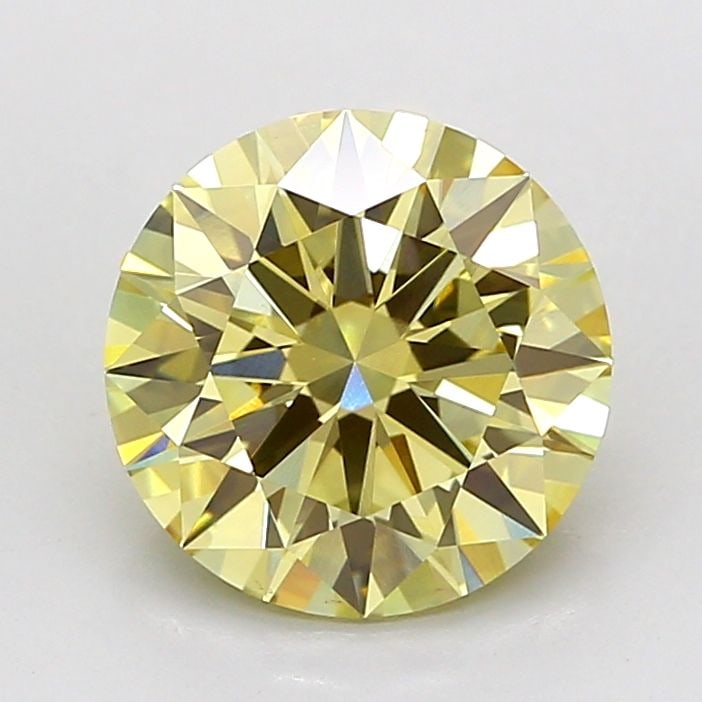 Ideal Loose Diamond - ROUND 2.45ct Fancy Light Yellow VVS2: Ideal Loose Diamond - ROUND 2.45ct Fancy Light Yellow VVS2 Source: This is a real non-mined Diamond that has been grown in a lab Shape: ROUND Carats: 2.45 Color: Fancy Light Yellow Certification: IGI 