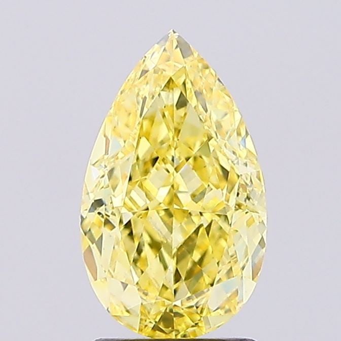 Loose Diamond - PEAR 2.0ct Fancy Intense Yellow VS1: Loose Diamond - PEAR 2.0ct Fancy Intense Yellow VS1 Source: This is a real non-mined Diamond that has been grown in a lab Shape: PEAR Carats: 2.0 Color: Fancy Intense Yellow Certification: IGI Video: