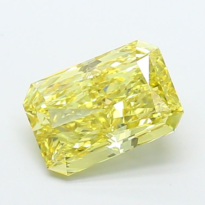 Loose Diamond - RADIANT 4.14ct Fancy Intense Yellow VS2: Loose Diamond - RADIANT 4.14ct Fancy Intense Yellow VS2 Source: This is a real non-mined Diamond that has been grown in a lab Shape: RADIANT Carats: 4.14 Color: Fancy Intense Yellow Certification: IGI