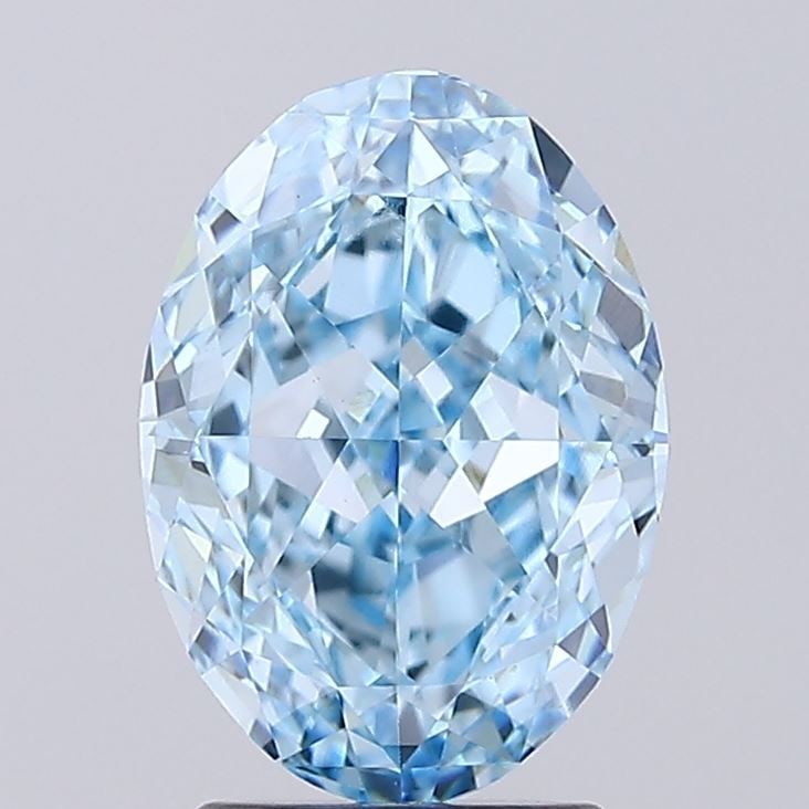Loose Diamond - OVAL 3.01ct Fancy Vivid Blue VS1: Loose Diamond - OVAL 3.01ct Fancy Vivid Blue VS1 Source: This is a real non-mined Diamond that has been grown in a lab Shape: OVAL Carats: 3.01 Color: Fancy Vivid Blue Certification: IGI Video: Video