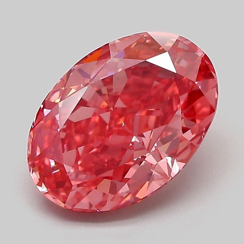 Loose Diamond - OVAL 2.87ct Fancy Vivid Pink VS1: Loose Diamond - OVAL 2.87ct Fancy Vivid Pink VS1 Source: This is a real non-mined Diamond that has been grown in a lab Shape: OVAL Carats: 2.87 Color: Fancy Vivid Pink Certification: IGI Additional im