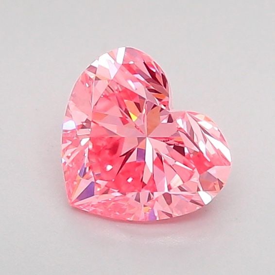 Loose Diamond - HEART 0.76ct Fancy Vivid Pink VS1: Loose Diamond - HEART 0.76ct Fancy Vivid Pink VS1 Source: This is a real non-mined Diamond that has been grown in a lab Shape: HEART Carats: 0.76 Color: Fancy Vivid Pink Certification: IGI Video: