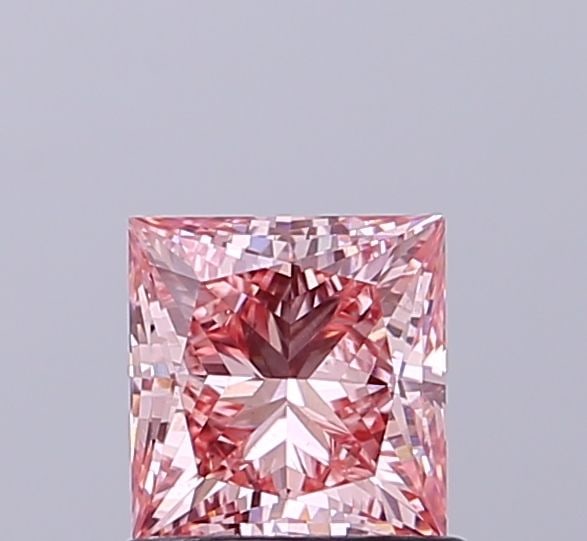 Loose Diamond - PRINCESS 1.08ct Fancy Vivid Pink VS1: Loose Diamond - PRINCESS 1.08ct Fancy Vivid Pink VS1 Source: This is a real non-mined Diamond that has been grown in a lab Shape: PRINCESS Carats: 1.08 Color: Fancy Vivid Pink Certification: IGI Video