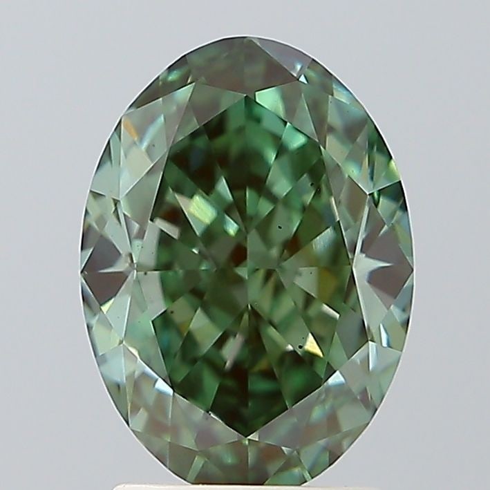 Loose Diamond - OVAL 2.79ct Fancy Vivid Green VS2: Loose Diamond - OVAL 2.79ct Fancy Vivid Green VS2 Source: This is a real non-mined Diamond that has been grown in a lab Shape: OVAL Carats: 2.79 Color: Fancy Vivid Green Certification: IGI Video: