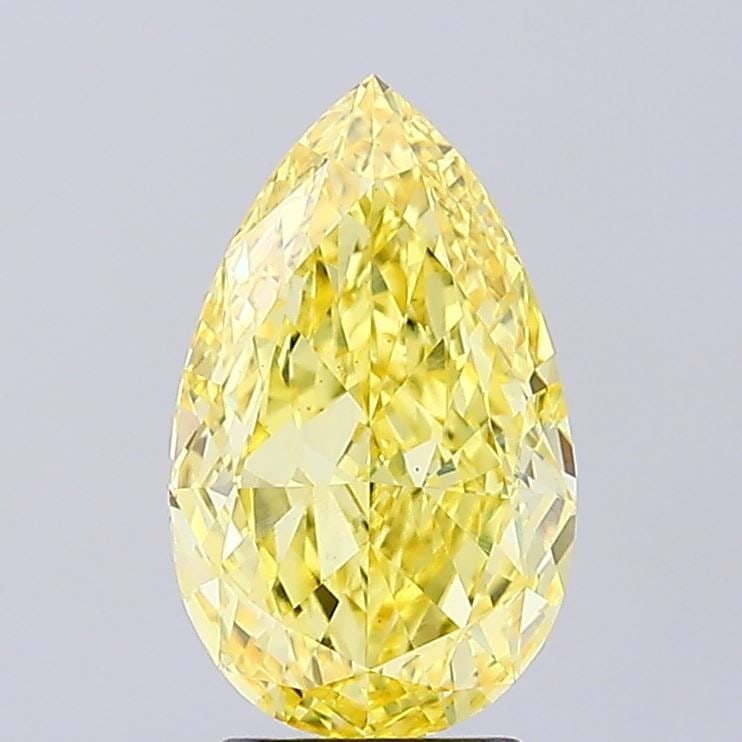 Loose Diamond - PEAR 3.02ct Fancy Vivid Yellow VS1: Loose Diamond - PEAR 3.02ct Fancy Vivid Yellow VS1 Source: This is a real non-mined Diamond that has been grown in a lab Shape: PEAR Carats: 3.02 Color: Fancy Vivid Yellow Certification: IGI Video: