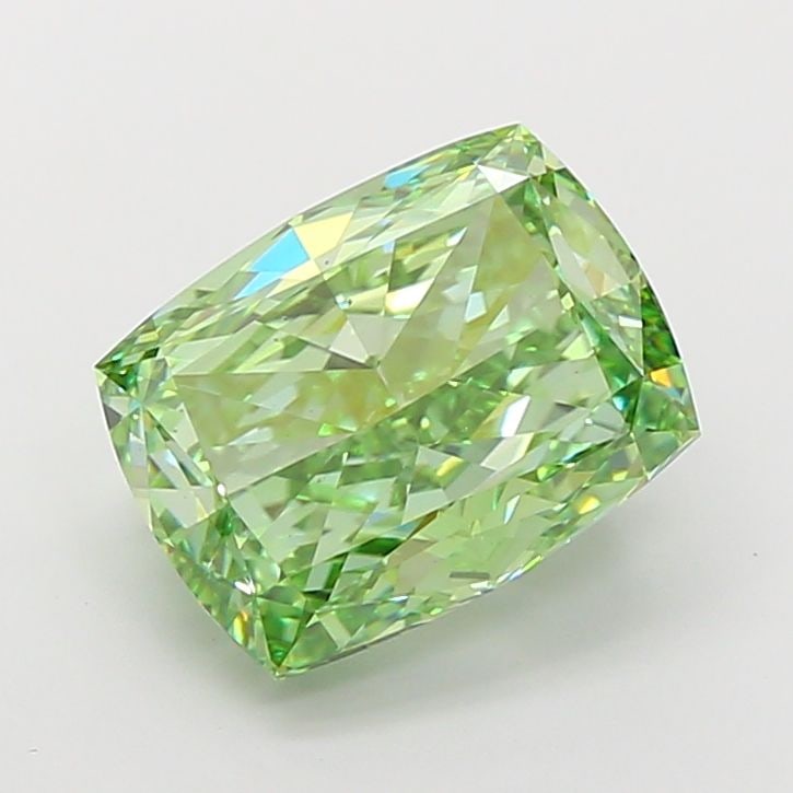 Loose Diamond - CUSHION MODIFIED 5.77ct Fancy Vivid Green VS1: Loose Diamond - CUSHION MODIFIED 5.77ct Fancy Vivid Green VS1 Source: This is a real non-mined Diamond that has been grown in a lab Shape: CUSHION MODIFIED Carats: 5.77 Color: Fancy Vivid Green Certif