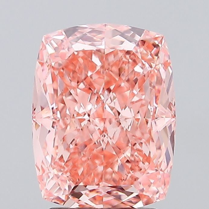 Loose Diamond - CUSHION MODIFIED 3.02ct Fancy Vivid Orangey Pink VVS2: Loose Diamond - CUSHION MODIFIED 3.02ct Fancy Vivid Orangey Pink VVS2 Source: This is a real non-mined Diamond that has been grown in a lab Shape: CUSHION MODIFIED Carats: 3.02 Color: Fancy Vivid Oran
