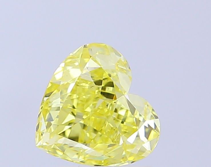 Loose Diamond - HEART 1.72ct Fancy Yellow VS2: Loose Diamond - HEART 1.72ct Fancy Yellow VS2 Source: This is a real non-mined Diamond that has been grown in a lab Shape: HEART Carats: 1.72 Color: Fancy Yellow Certification: IGI Additional images