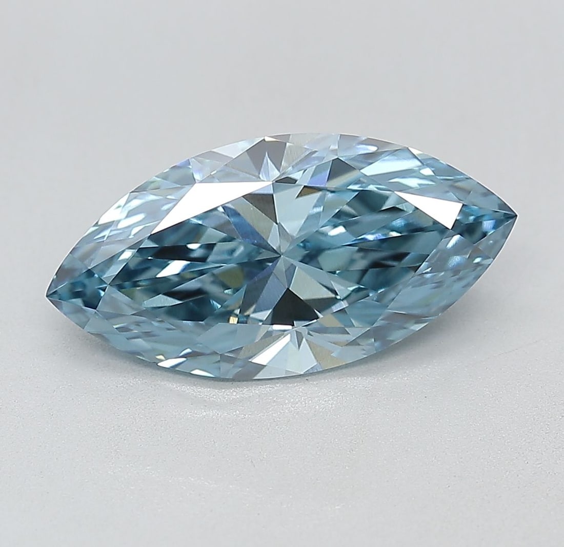Loose Diamond - MARQUISE 2.64ct Fancy Vivid Blue VVS2 (1 of 1)